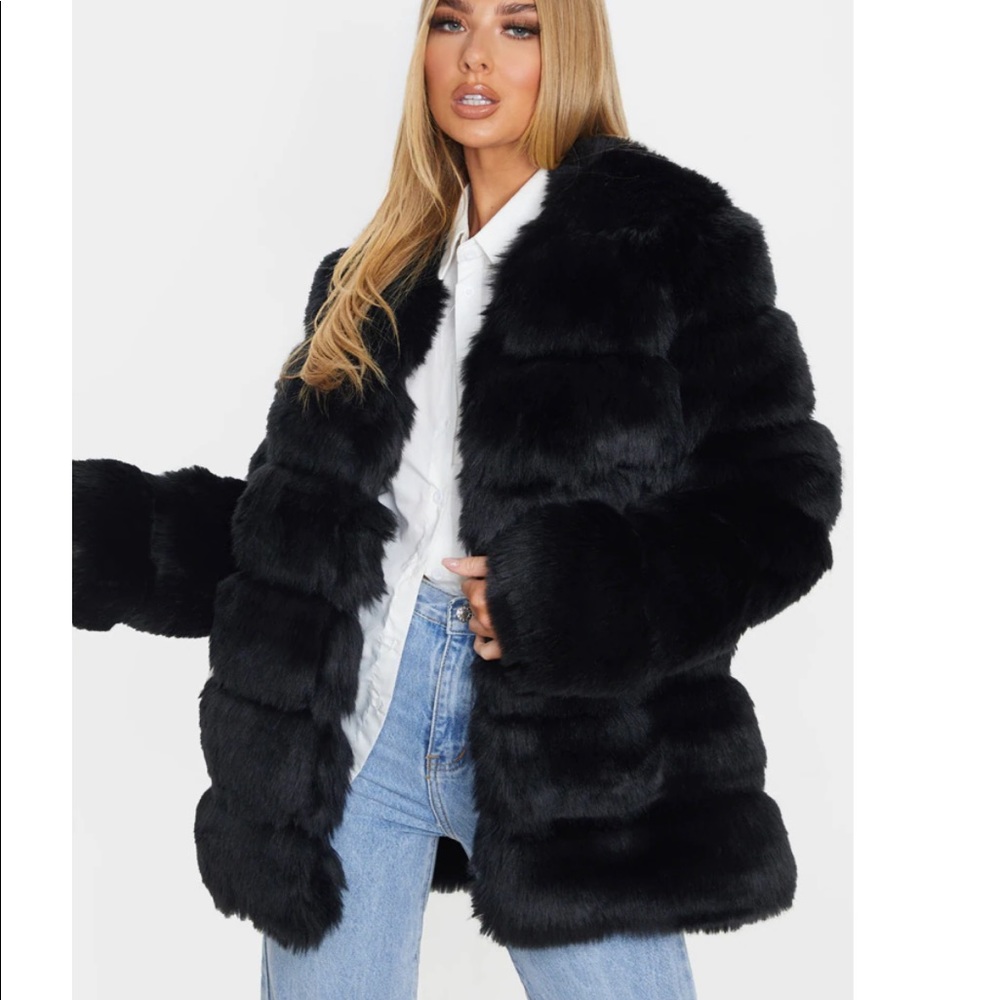 Faux Fur Bubble Coat (US Size 6, UK Size 10)
